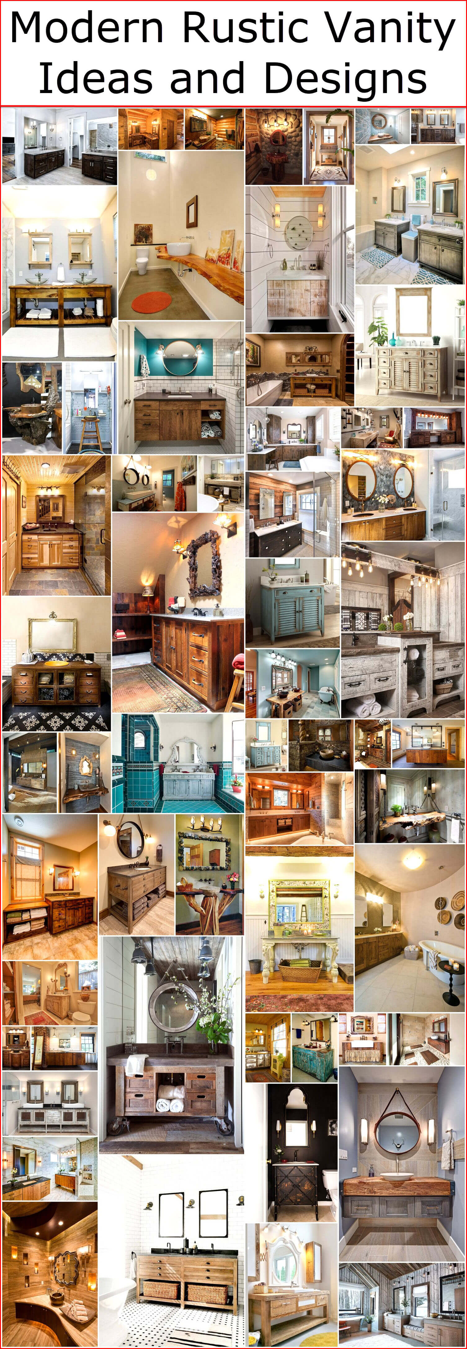 Modern Rustic Vanity Ideas and Designs