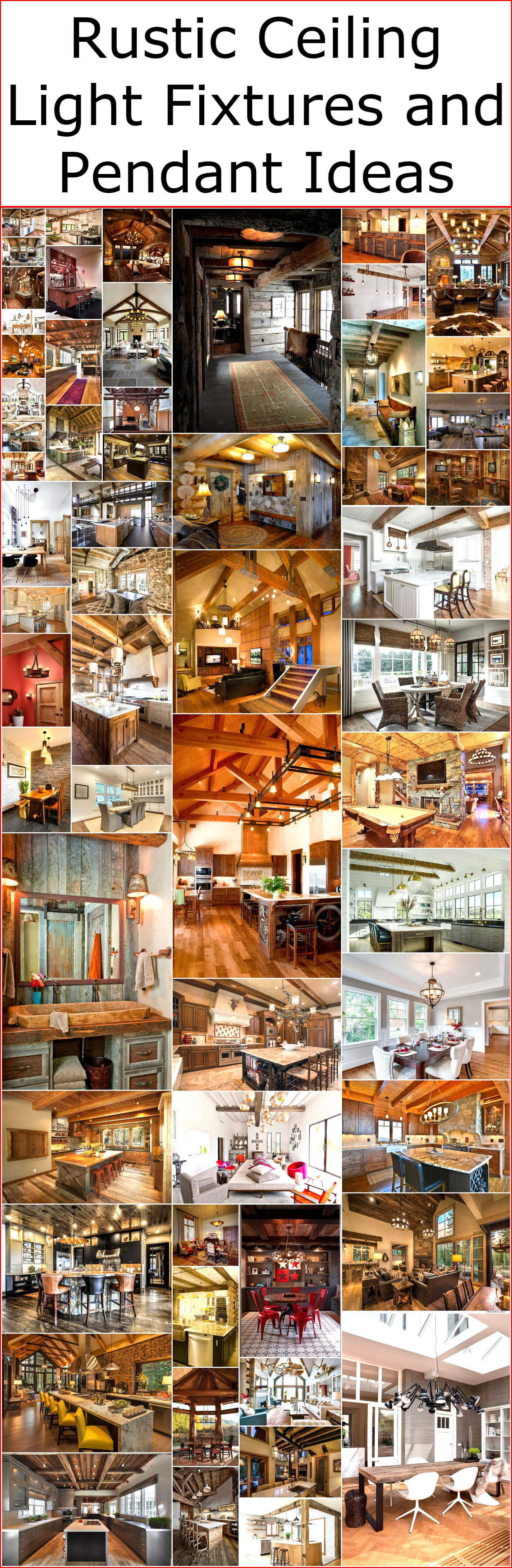 Rustic Ceiling Light Fixtures and Pendant Ideas