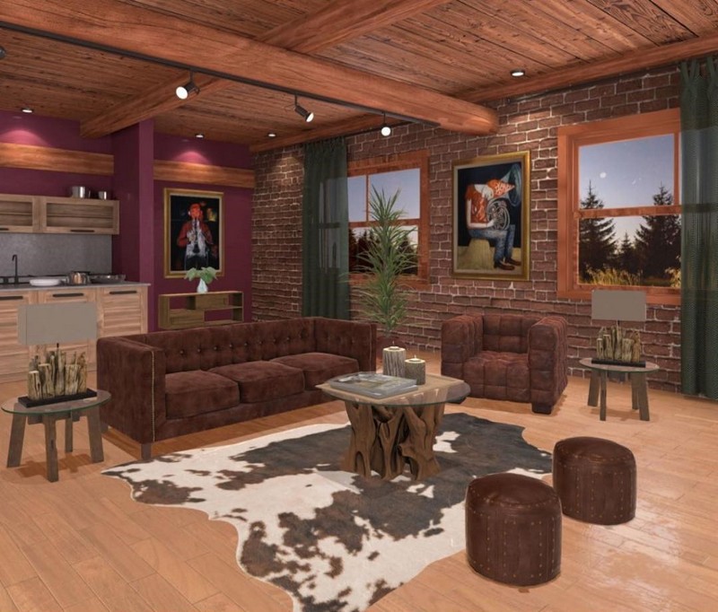 Rustic Living Room (62)