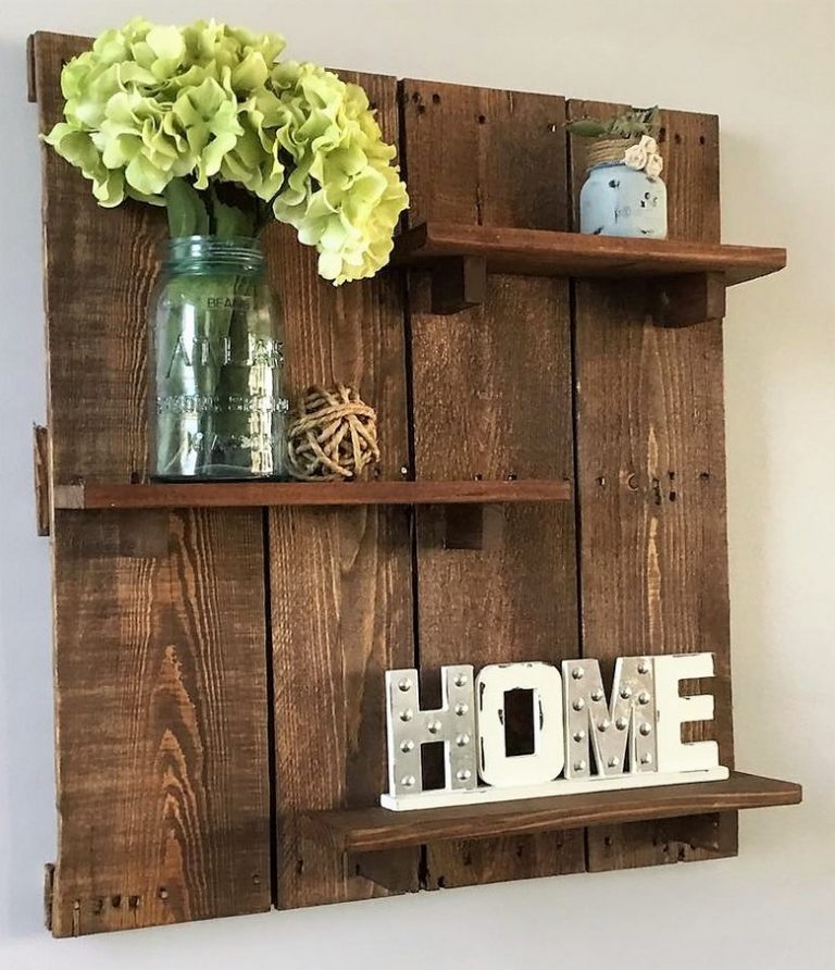 Rustic Ideas for Wooden Shelves | Rustic Home Decor and Design Ideas.