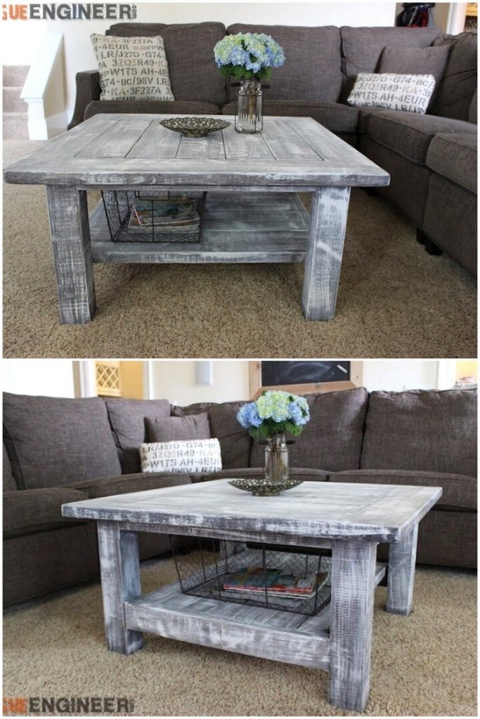 45 Rustic Coffee Tables and DIY Plans | Rustic Home Decor and Design Ideas.