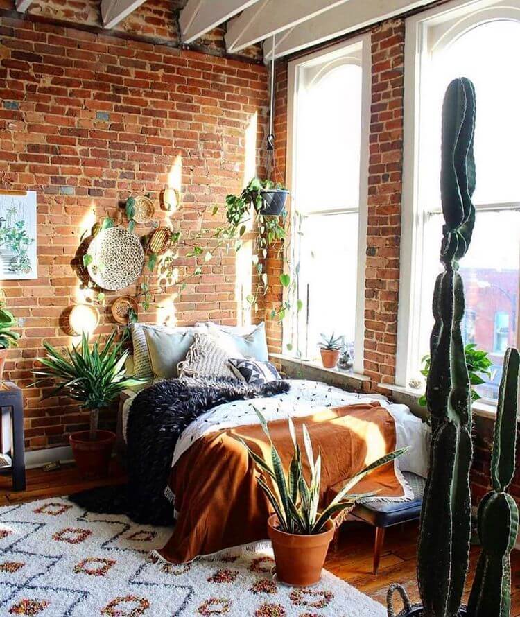 bohemian style rustic decor ideas (36)