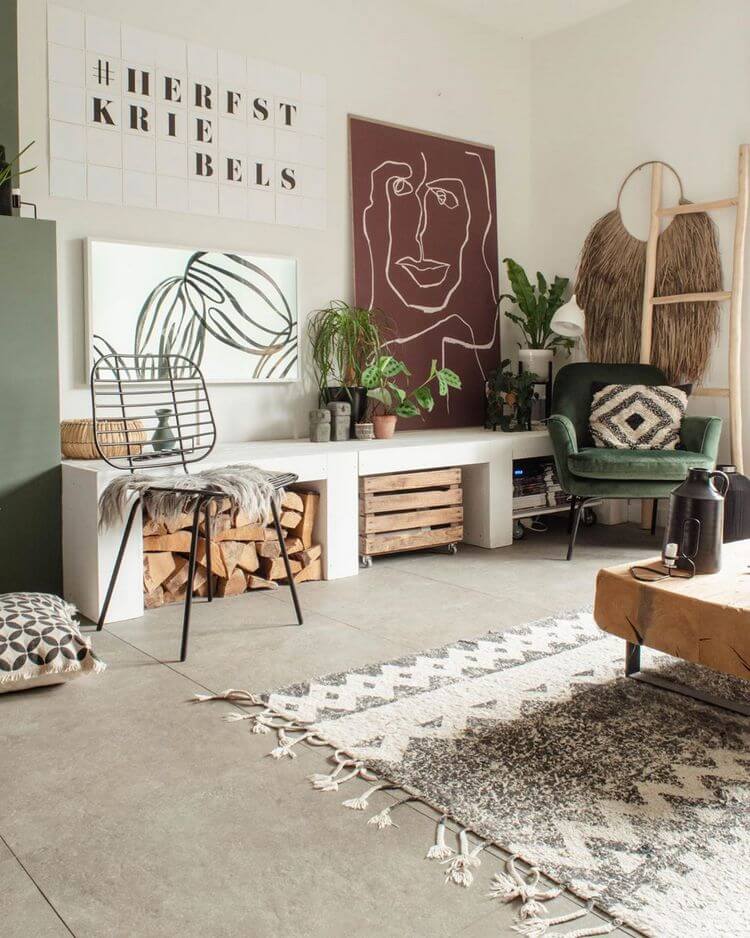 bohemian style rustic decor ideas (8)