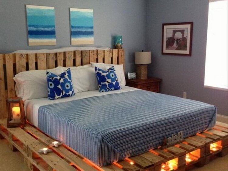 Pallet-Wooden-Bed-with-Lights