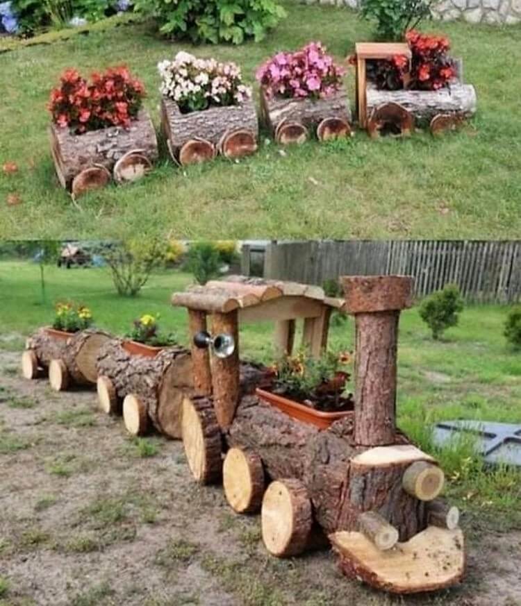 Wood Log Craft Idea (6)