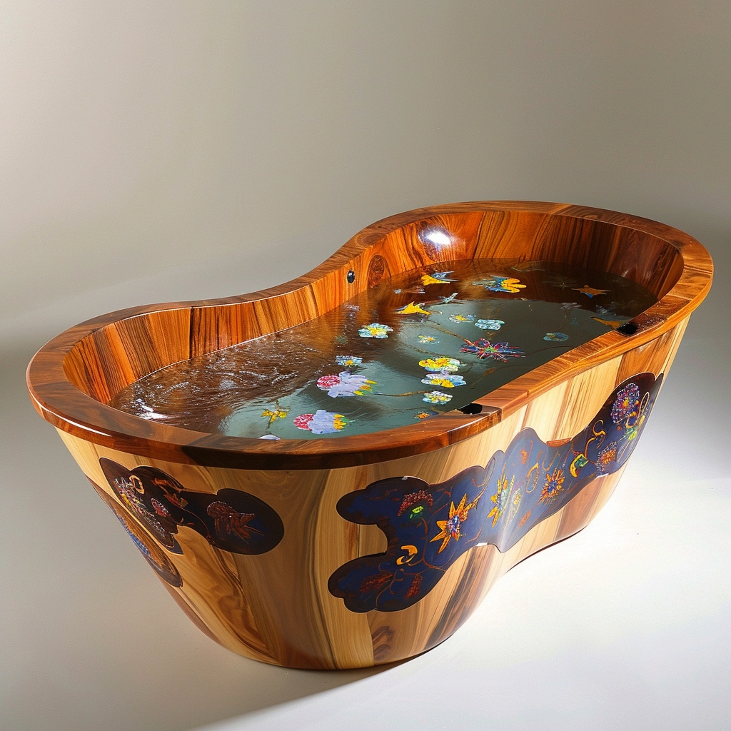 Wooden Elegance Elevate Your Bathing Experience with a Fancy Wooden Bathtub (19)
