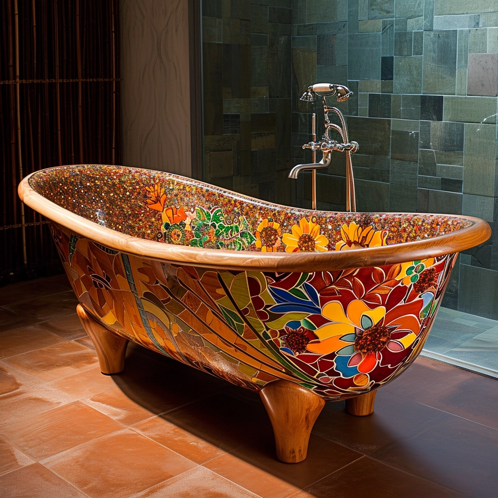 Wooden Elegance Elevate Your Bathing Experience with a Fancy Wooden Bathtub (20)